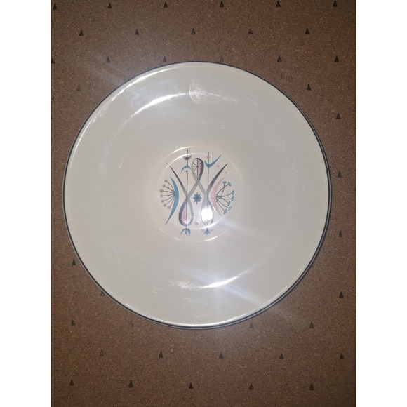 Preview by Paden Other - Preview‎ by Paden Mid Century Modern 1950s Atomic Calligraphy Pattern 6in. Plate